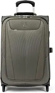 [Travelpro] Maxlite 5 Softside Expandable Upright 2 Wheel Luggage, Lightweight Suitcase, Men and Women, Slate Green, Carry-on 22-Inch, Maxlite 5 Softside Lightweight Expandable Upright Luggage