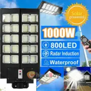 Solar Wall Light Pathway Motion Sensor 1000W LED Bulbs Outdoor Lamps Waterproof