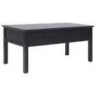 Coffee Table Black 100x50x45cm Wood Sofa Lounge Lamp Side Storage