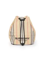 Burberry Icon Stripe Nylon Drawcord Pouch
