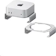 Hagibis Mac Mini M4 Stand - Aluminum Alloy Mount for Mac Mini M4/Pro 2024, Ventilation Heat Dissipation Cooling Desktop Holder Accessories (MMS03)