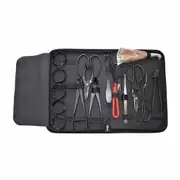 16Pcs Garden Bonsai Tool Set Carbon Steel Branch Cutter Scissors Kit Nylon Case