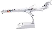 Pre-Built Model Aircraft 23CM 1/200 Scale Finished Aircraft Die-cast Model for Scandinavian Airlines MD-90 LN-ROA Airplane for Aviation Fans Miniature Airplane Model