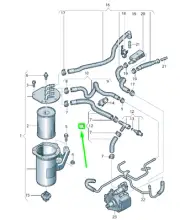 VOLKSWAGEN TIGUAN AD MK2 Fuel Line 5Q0130307BP NEW GENUINE