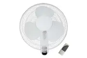 Heller 40cm Wall Mounted 3 Speed Air Cooling Fan w Remote Control Timer White