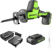 24V Brushless Cordless Reciprocating Saw,1" Compact One-Handed Recip Saw(3,000 S