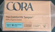 2 Cora Comfort Fit Organic Cotton Tampons Multipack Regular medium 18 x 2 (36)