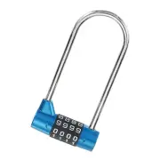 Combination Padlock, 4 Digit Gym Locker Lock Zinc Alloy Padlock (Blue)