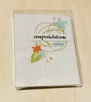 New Everyday-Mixed- Note Cards set of 4-made w/ Stampin Up kit-Hello Sunshine-