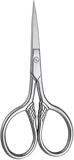 Mikinona Stainless Steel Beard and Trimming Shears for Men Precision Grooming Scissors with Finish for Clean Cuts and Styling Silver
