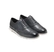 COLE HAAN Mens Zerogrand Wingtip Oxford, Black Closed Holes/White, 11 US