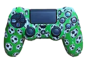 Silicone Cover For PS4 Controller Case Skin - Green Soccer Balls Football