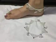 Anklet Silver Plated Ankle Chain Foot Bracelet Women Jewelry India Payal Anklets
