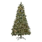 National Tree Company 2.3m Bayville Pine Pre-Lit Christmas Tree with 1198 Tips