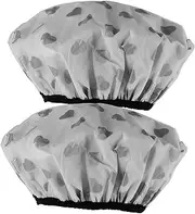 HIAKDOFT 2Pcs Conditioning Hair Caps Double Tin Foil Hats for Hair Dye Treatments Salon Heat Caps for All Hair Nourishing Mask Absorption