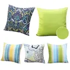Outdoor Pillow for Case Modern Geometric Striped Floral Cushion Cover