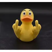 Funny Middle Finger Duck Home Statue, Resin Mini Duck Garden Decoration, Rustic Country Kitchen Decor, Farm Animal Table Ornament as Housewarming Handmade Artw