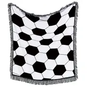 Black and White Football Soccer Ball Pattern Throws