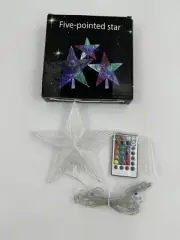 Christmas Tree Topper Star 7" LED Lighted Star Tree Top w/Remote Control