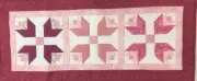 Pink Tulips Quilted Table Runner Handcrafted