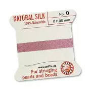 Griffin Natural Silk Bead Cord - Dark Pink ()