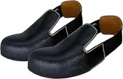 [Abbraccia] Toe Cap Safe Shoe Covers Leather Overshoes Cover Guards Anti Kick with Elastic Strap Toe Protector for Grinding Welding