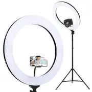 Ring Light 19Inch LED 5800LM Black Dimmable Diva With Stand Make Up Studio Video