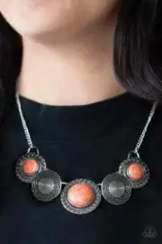 Paparazzi CANYON COTTAGE orange necklace