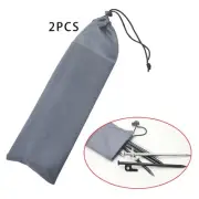 2x Tent Stakes Storage Bag Pocket Tent Stakes Bag for Outdoor Garden Camping