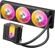upHere E360KC ARGB CPU Liquid Cooler, 360mm AIO Cooler, All-in-One Water Cooling System, U3KC PWM Fan, Magnetic Pump Cover, TDP 300W, Intel LGA 1851/1700/2011 & AMD AM4/AM5 - Black