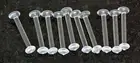 10 Pc 12g 5/8" Acrylic tongue rings tongue retainers w/ clear o rings no metal