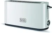 [BLACK+DECKER] BXTO1001E - Toaster 1,000 W, Toaster with Extra Large Slot, 7 Toast Levels, High Lift Function and Stop Function, Cable Storage, White