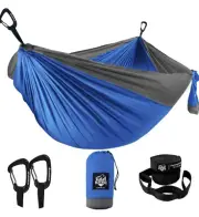 Two Person Travel Hammock W/Straps & Carabiners by Cascade Mountain Tech