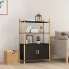 Highboard Black 80x40x121 cm Engineered Wood vidaXL