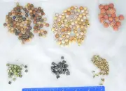 Lot of Acrylic & Clay beads Multi size & shape 4,24T