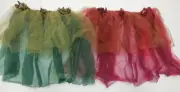 Back Skirt 2 layer Back Bustle Red or Green glimmer tulle on elastic belt NWT