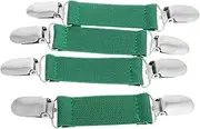 BIUDECO 4pcs Elastic Trouser Leg Clips Belt Clip for Jeans Dress Back Cinch for Women Adjustable Waist Cinch Belt Outdoor Sports Cycling Pants Clamps