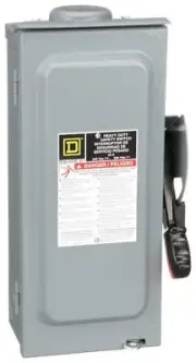 H321NRB Square D Series F Disconnect 240V 30A Fusible Switch