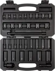 TEKTON 3/8 Inch Drive 6-Point Impact Socket Set, 33-Piece (1/4-1 In.) | SID91400