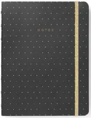 Filofax: A5 Refillable Lined Notebook - Moonlight Black