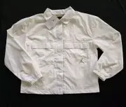 Air Jordan Nike Girls White "Flight" Water Resistant Jacket XL 13-15 Yrs NWT