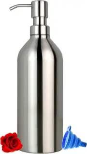 23 oz Large Countertop Soap Dispenser, Brushed Nickel Stainless Steel Soap Pu...
