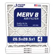 Filter King 26.5x28.5x1 Air Filter 4-PACK MERV 8 Actual Size 26.5 x 28.5 x .75"