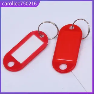 50pcs Key ID Tag Label Key Holder Luggage Name Label Card wi