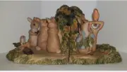 New Beatrix Potter Peter Rabbit Charpente Carved Resin Bookends 78901 1994