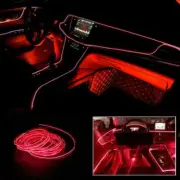 Red LED Car Interior Decorative Atmosphere Lamp Wire Strip Light Accessories 2M (for: Honda)
