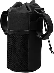 Cycling Accessories Bicycle Water Bottle Cage,with Mesh Pocket,Universal,Bike Cup Holder Drink Cup Cage for Scooter Utility, Black