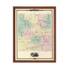Old Map of Barron County, WI 1878 - Vintage Wisconsin Art