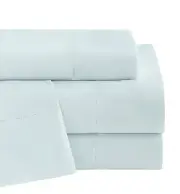 New Caro Home Bamboo King Sheet Set Sky