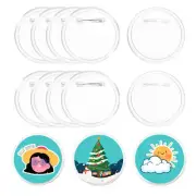 12Pcs Acrylic Sewing Buttons Pin Clear 2.56" Button Maker Badges